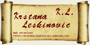 Krstana Leškinović vizit kartica